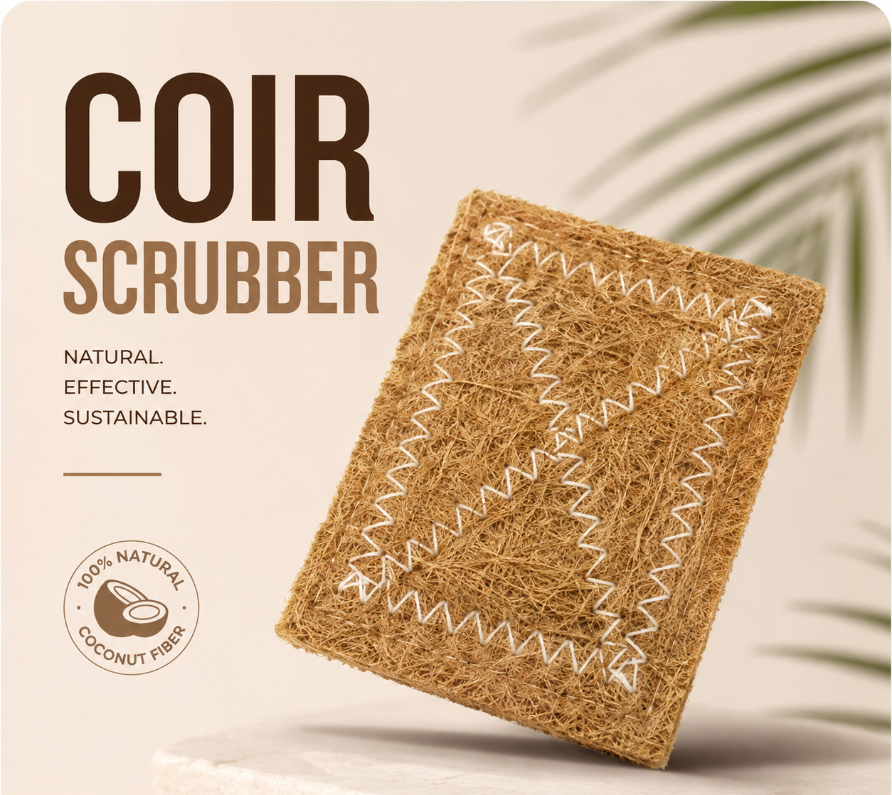 100% natural coconut fibre coir scrub pad