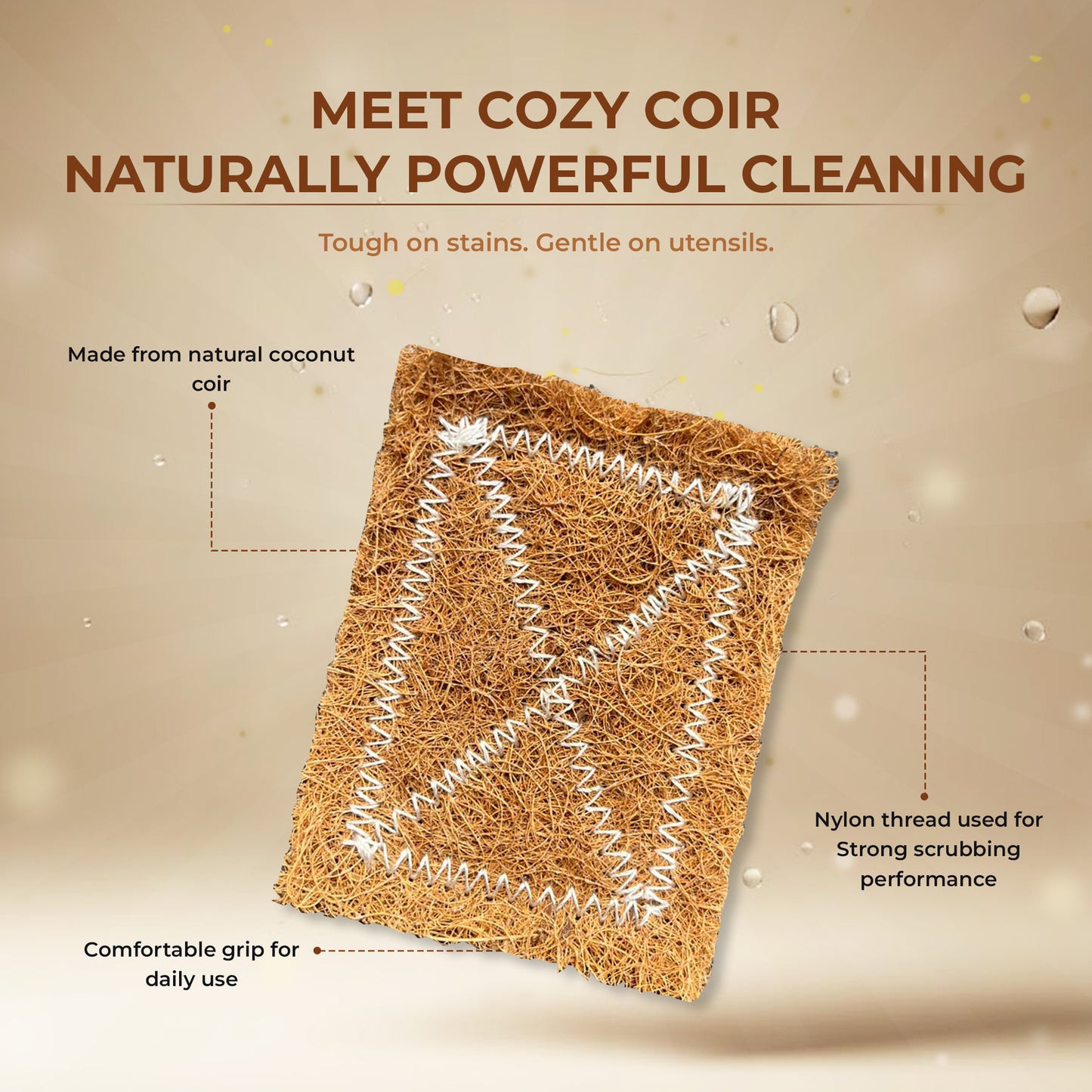 Coir Scrubber (Pack of 20 pcs)