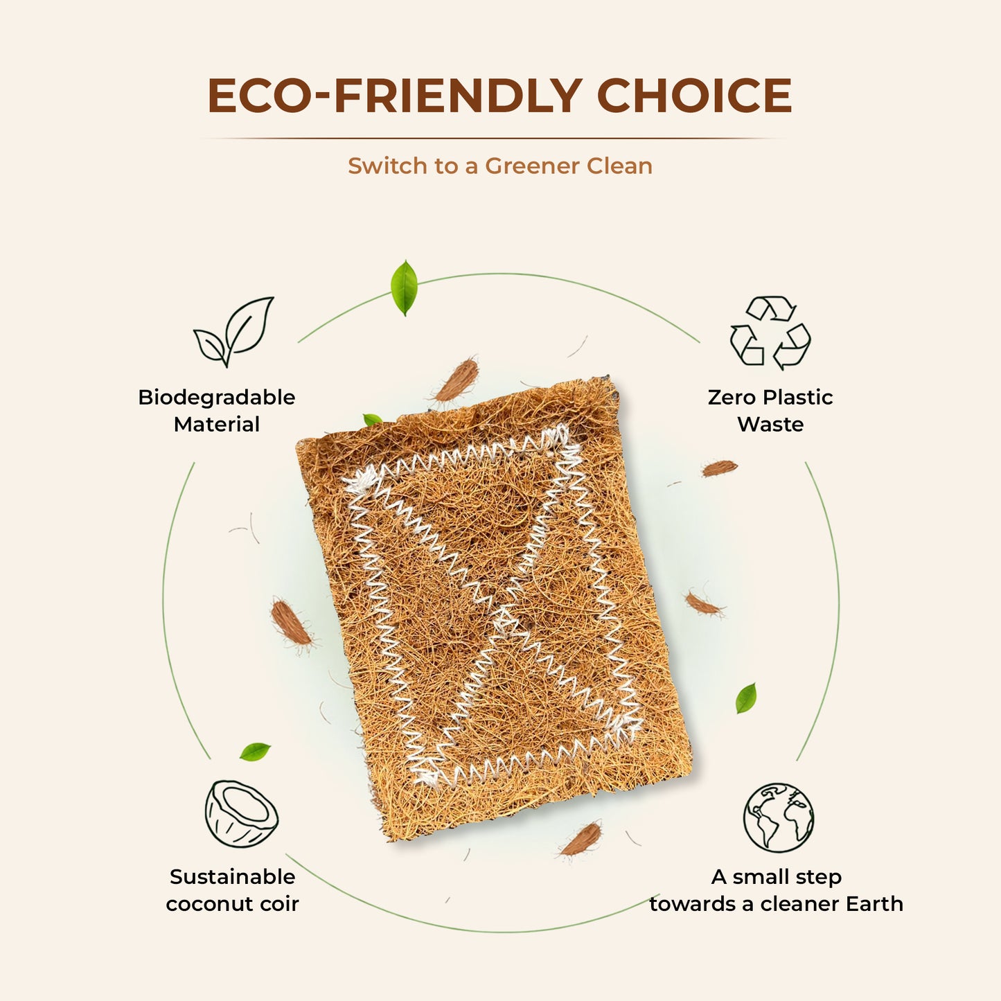 Coir Scrubber (Pack of 20 pcs)