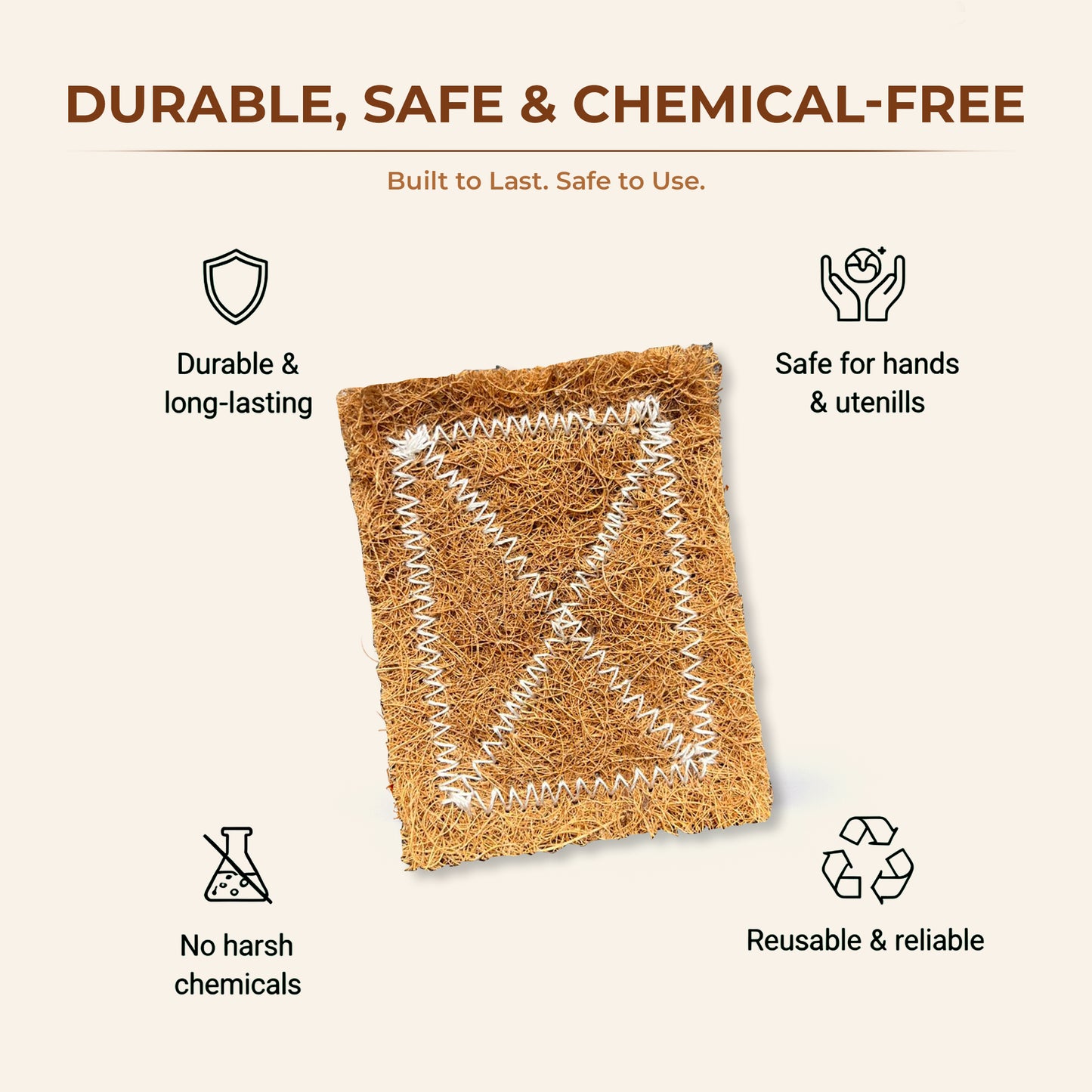 Coir Scrubber (Pack of 20 pcs)